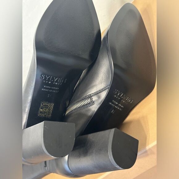 Sylven New York straps tall leather boot in black Sz 11, new in box - Picture 9 of 13